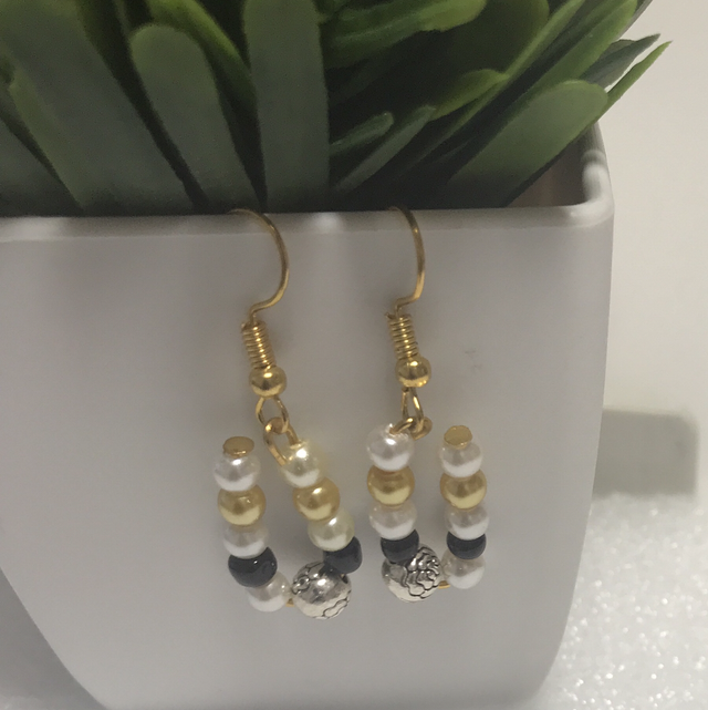 Yellow Mixed Dangling Earrings-YMD3387