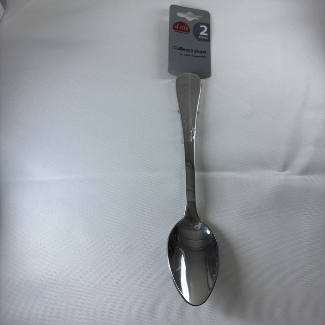 Cuillère à soupe simple par 2 - acier inoxydable 