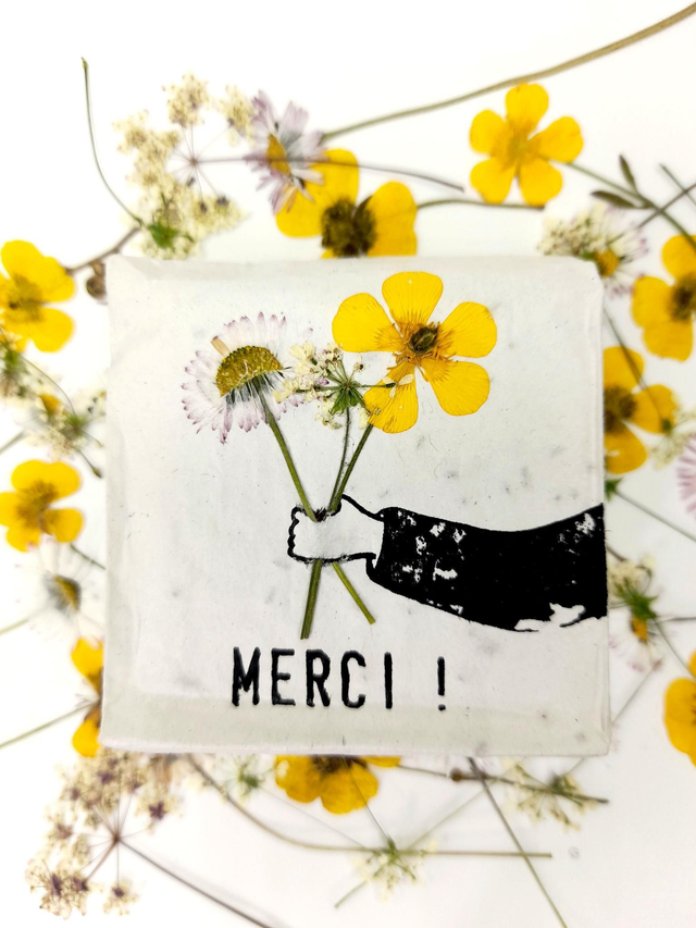 Pochette " MERCI ! " et son savon