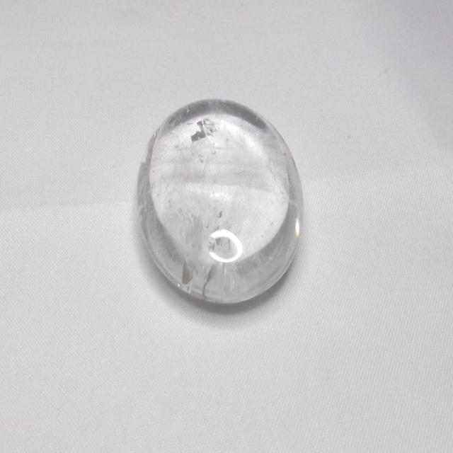Clear quartz palm stone