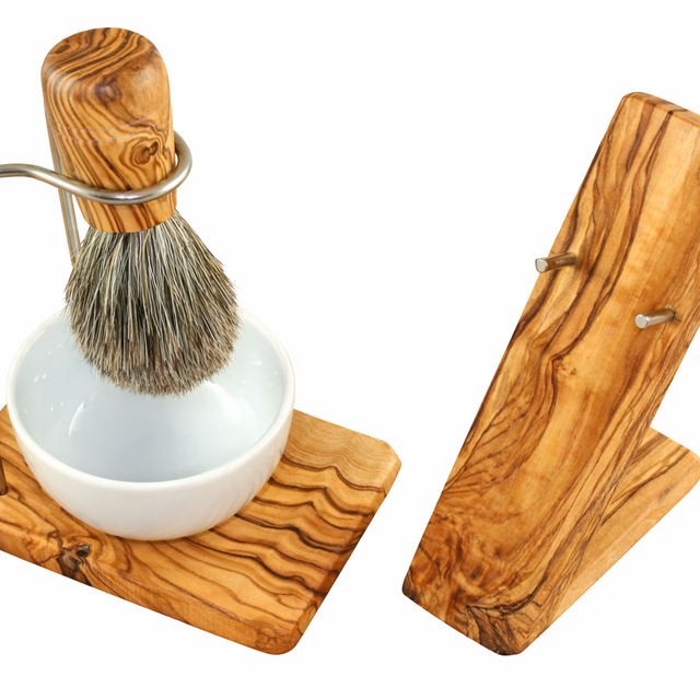 Shaving Set – Tuscan Olive Wood