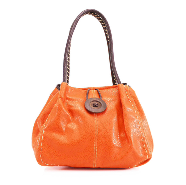 Large Button Shoulder Handbag 