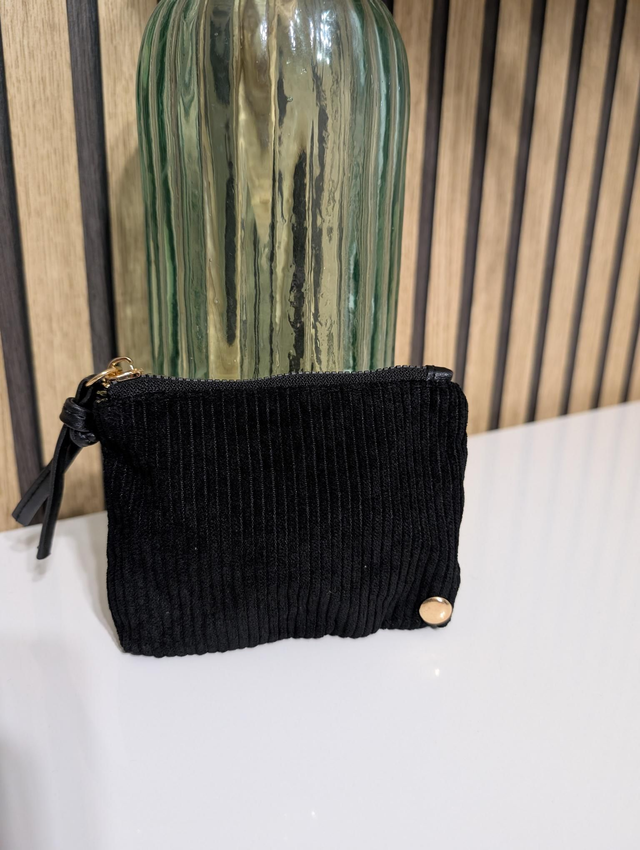 Porte monnaie velour noir 