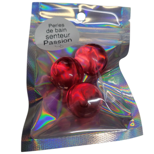 Lot de 3 perles de bain à l'huile de soja Passion