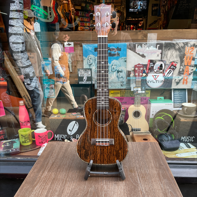 Blackwater Concert Ukulele Butterfly Wood with EQ