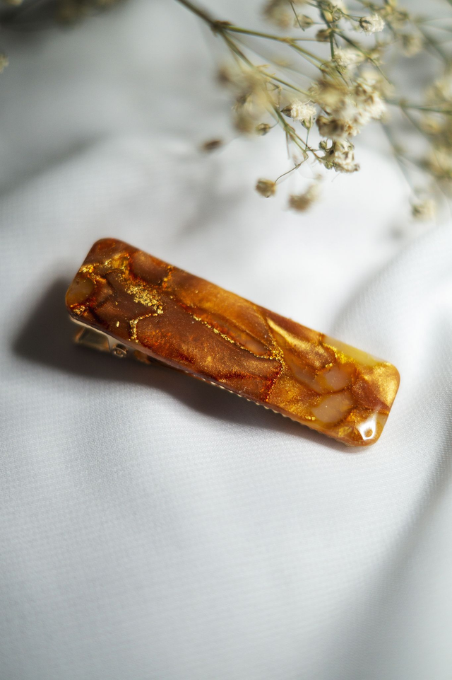 Coloris butternut - Barrette rectangle 