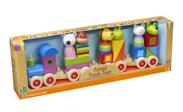Wooden Animal Puzzle Train - By Orange Tree Toys