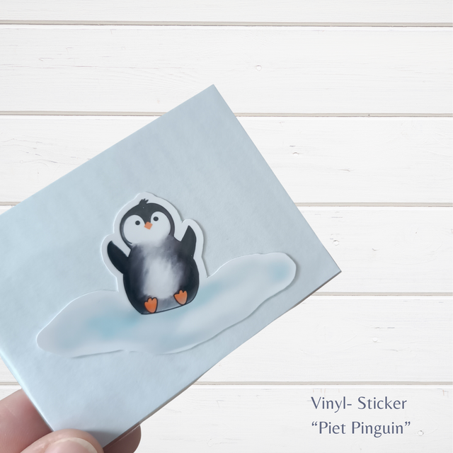 Sticker mit Text "Piet Pinguin" (ArtNr. L0017)