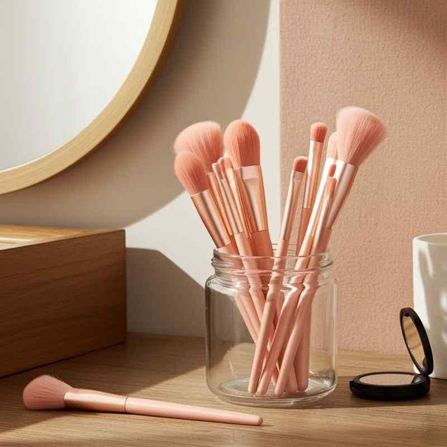 7-Piece Makeup Brush Set – Soft Pink | Makeup & Cosmetic