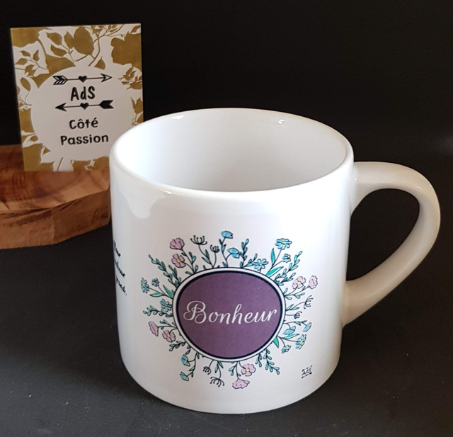 Mug moyen - Bonheur en fleurs