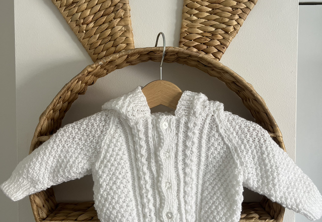 White hooded Cardi