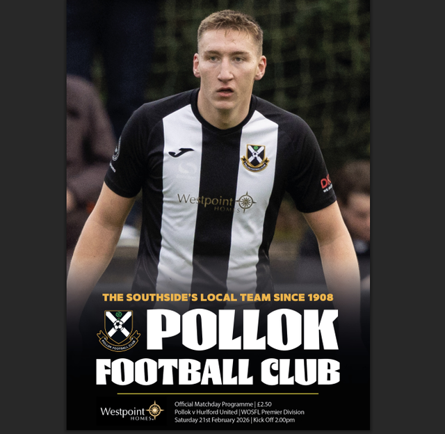 Pollok v Hurlford Matchday Programme - 21/2/26