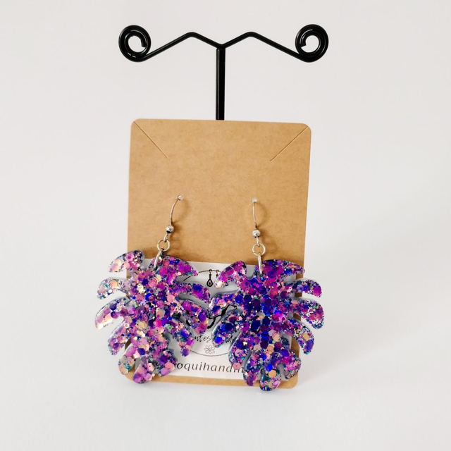 Pendientes Camaleónicos Hoja Monstera