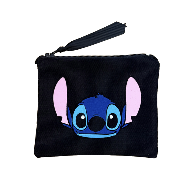 Porte Monnaie Noir inspiration Stitch