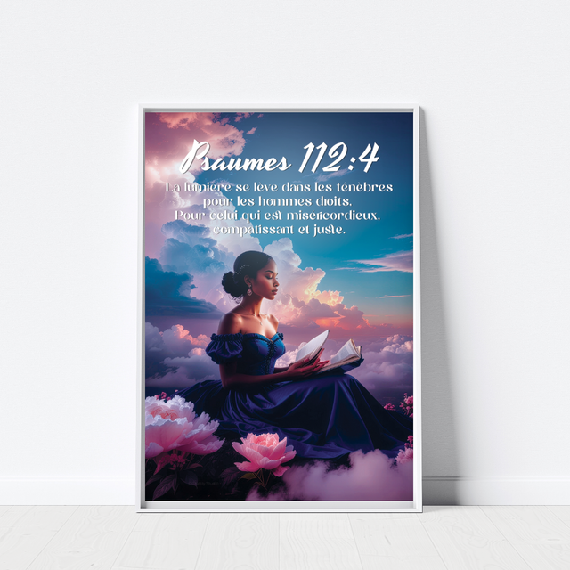Affiche Psaumes 112:4 — Rosé Collection