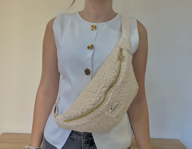 Sac banane Sherpa Beige 