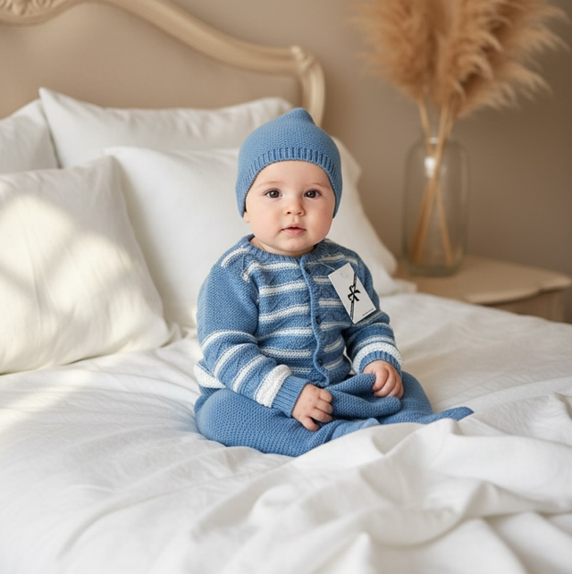 Baby Boys Blue 4pc Spanish Set