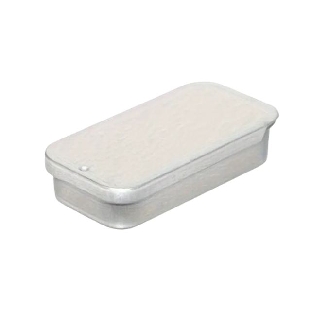 Cache "Tin" magnétique 5 cm - Micro rectangle argenté