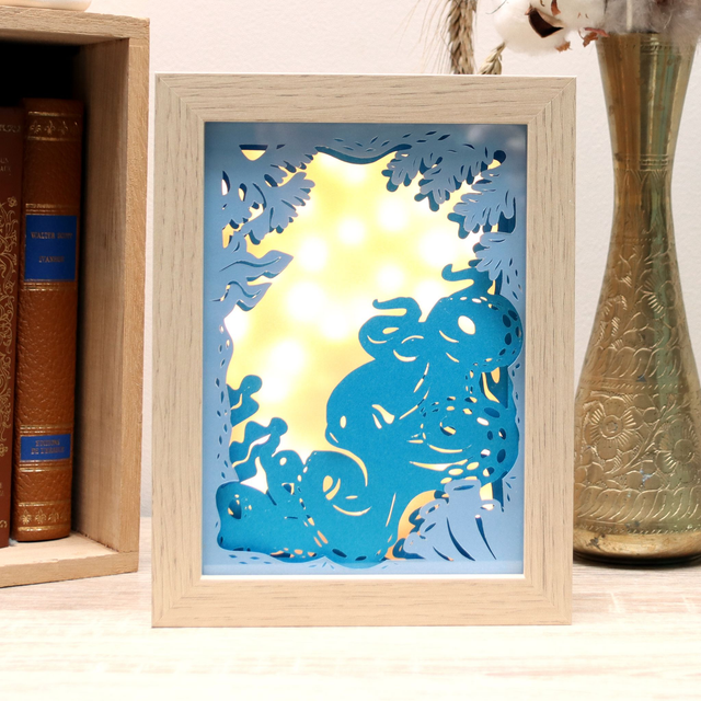 Veilleuse de la pieuvre bleu