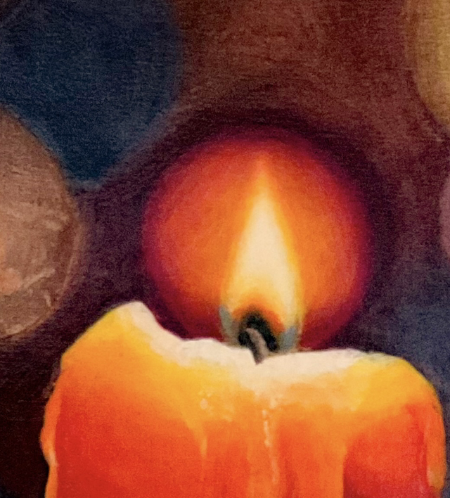 Original Painting Medlar Everlasting Candle
