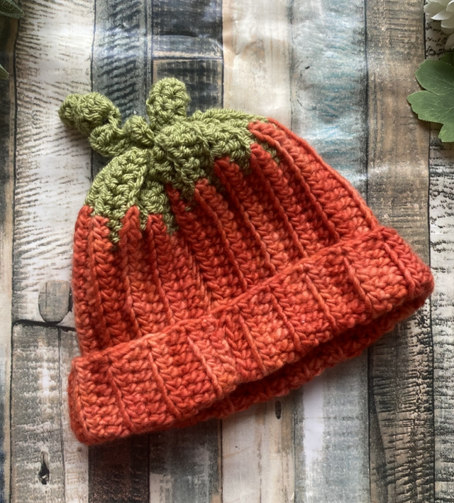 Crochet Pumpkin Hat 6-12m