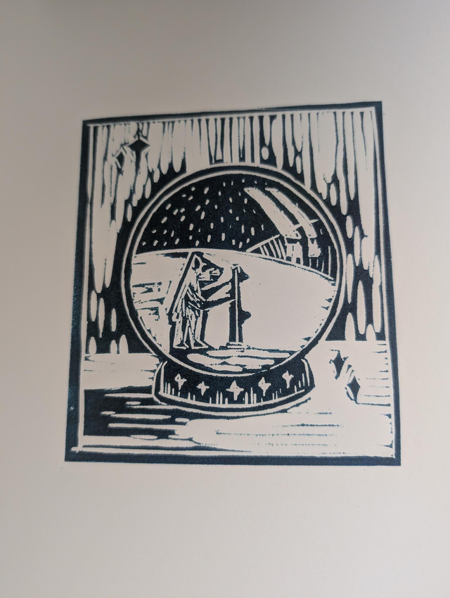 'Bear on the Hill' Christmas card 