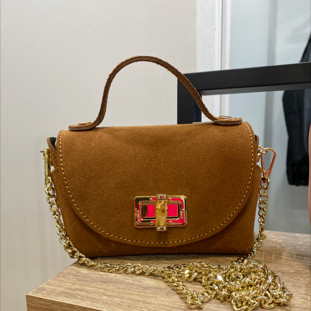 Borsa vera pelle Cammello