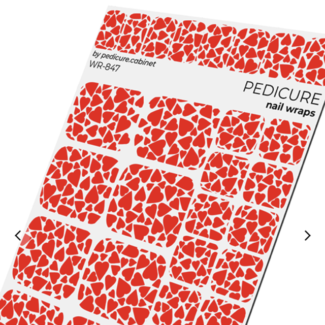 WRAP CŒUR ROUGE SUR FOND BLANC