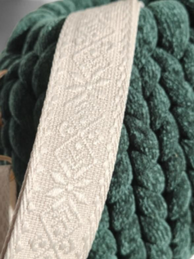 Émeraude - grande bourse - logo en cuir