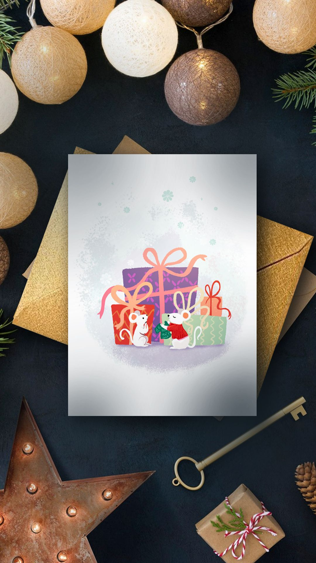 Print Petites Souris de Noël 