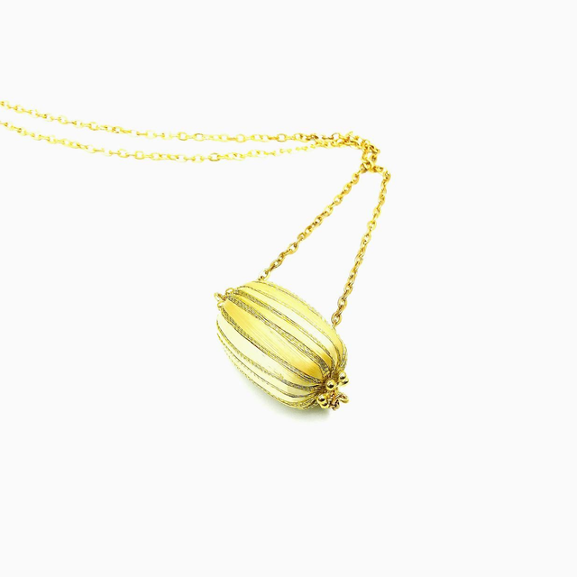 Collier en Paille de Seigle et Fils d’or