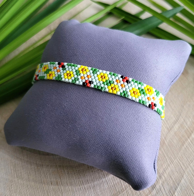 Bracelet Fleurs De Printemps jaunes