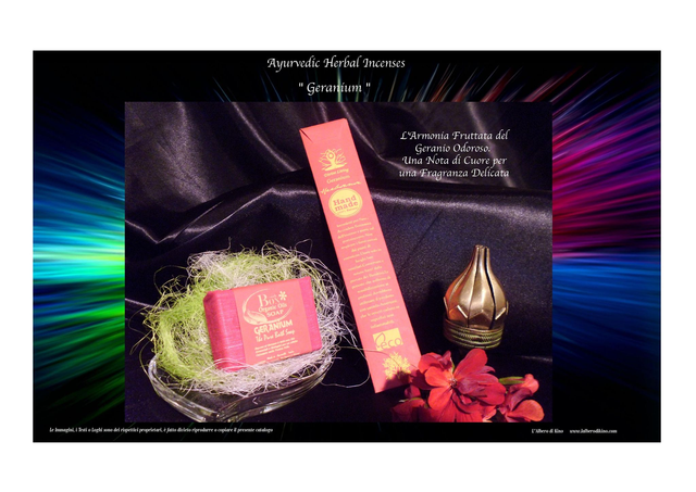 Geranium - Ayurvedi Herbal Incenses - Divine Leaving 