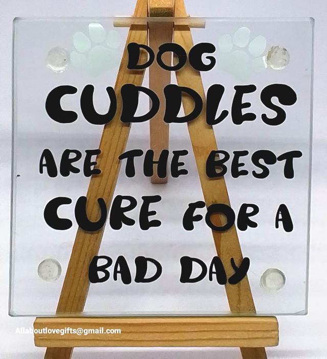 Pet Lovers Hand Decorated Glass Coaster 