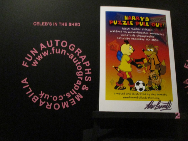 Alex Bennett 'Horney &amp; Wolfie' Authentic Autographed A4 Still (2)