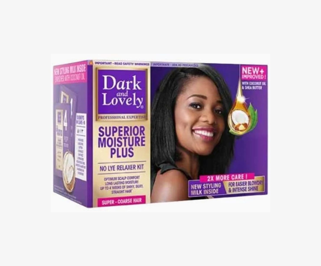 DARK AND LOVELY MOISTURE PLUS NO LYE RELAXER SUPER FOR COARSE HAIR