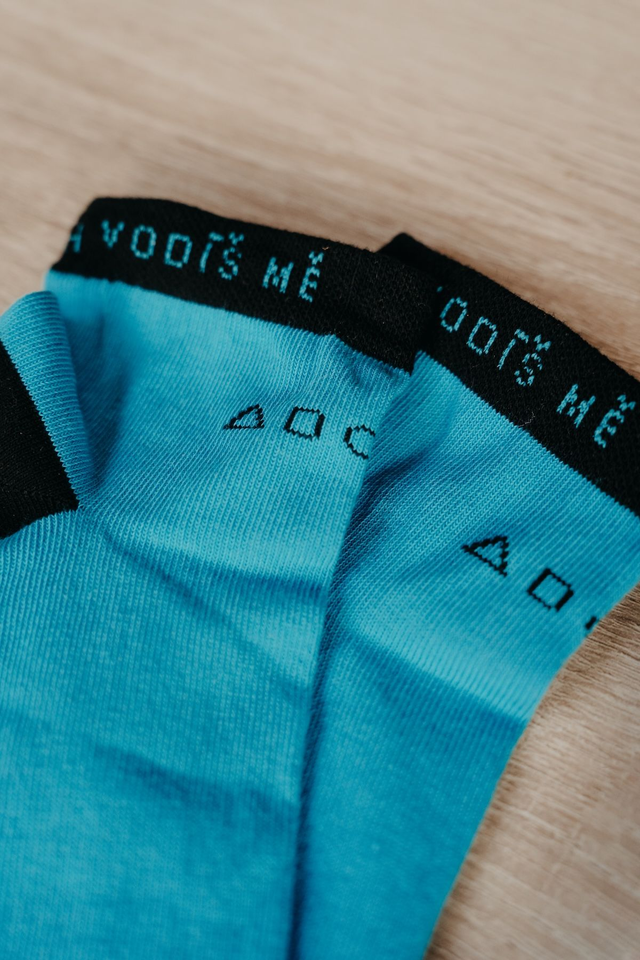 Ponožky kotníkové modro-černé