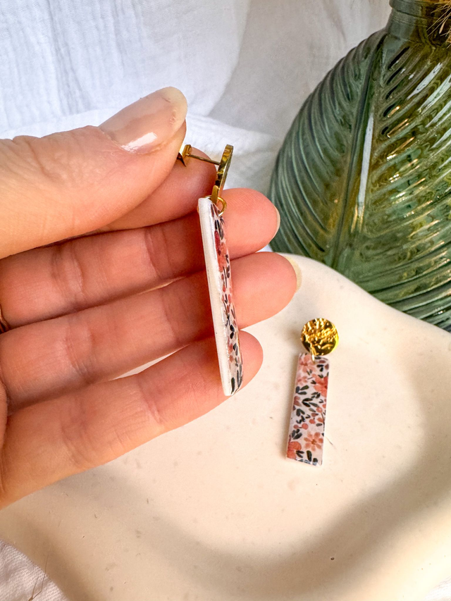 Boucles d'oreille rectangle