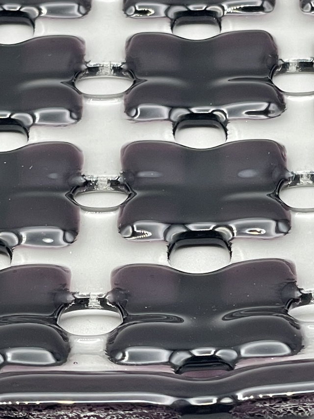 Royal Purple Transparent Lattice Dish