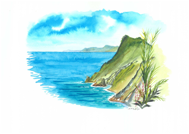 MADEIRA  - Acuarela original Tamaño A4