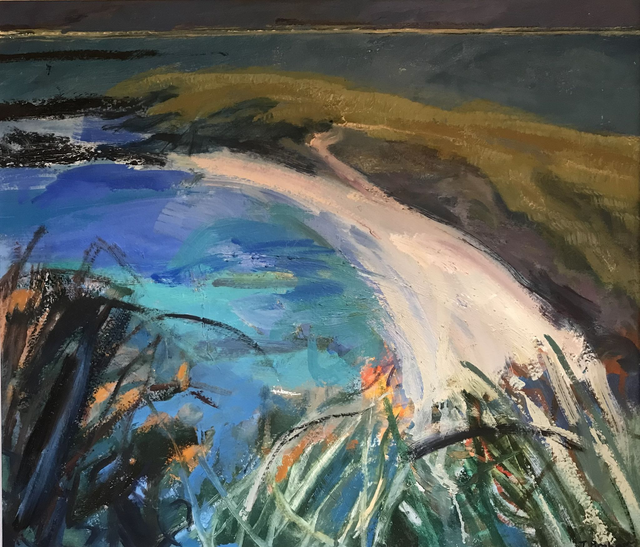 JuB35 Shell Bay, Hebrides by Julienne Braham, 72 x 82cm Oil on Board