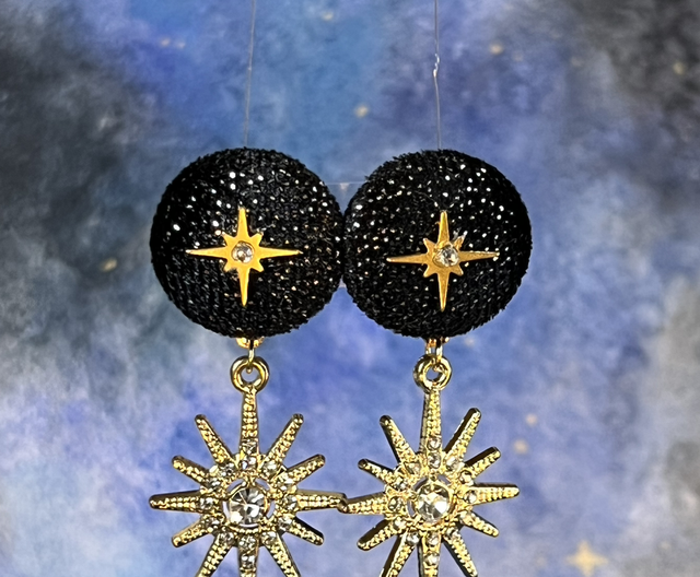 Mini Sidonie noir paillette breloque étoile