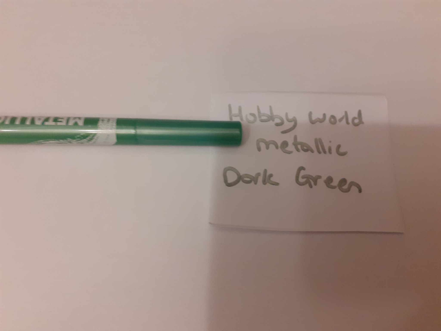 Zelebs in shed CHOOSE YOUR MARKER hobby World METALLIC DARK GREEN
