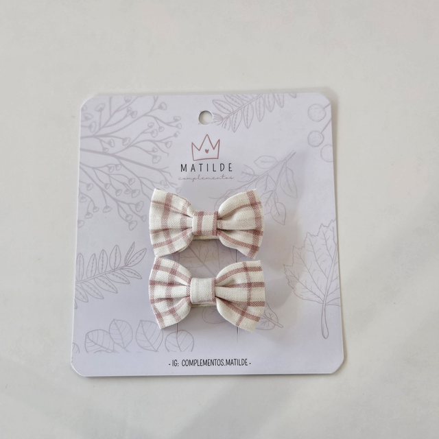 Mini Pinza Par Rosa Cuadrille