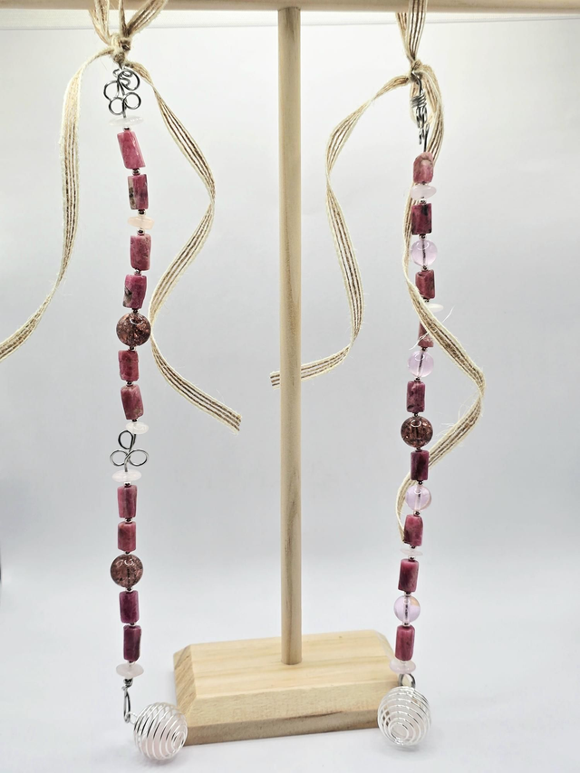 Suspension pour rétroviseur : Rhodonite 