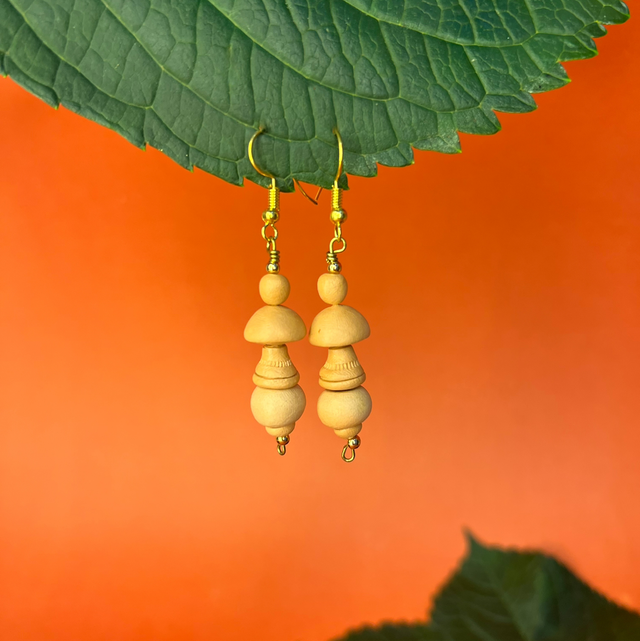 Brinco Cogumelo Médio Dourado 