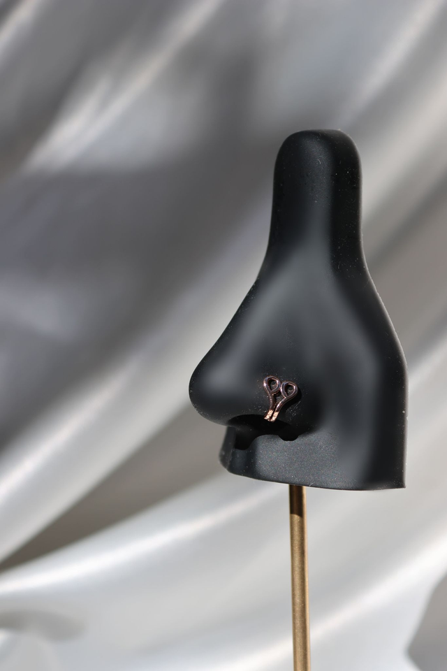 Faux piercing de nez Heartly rose gold