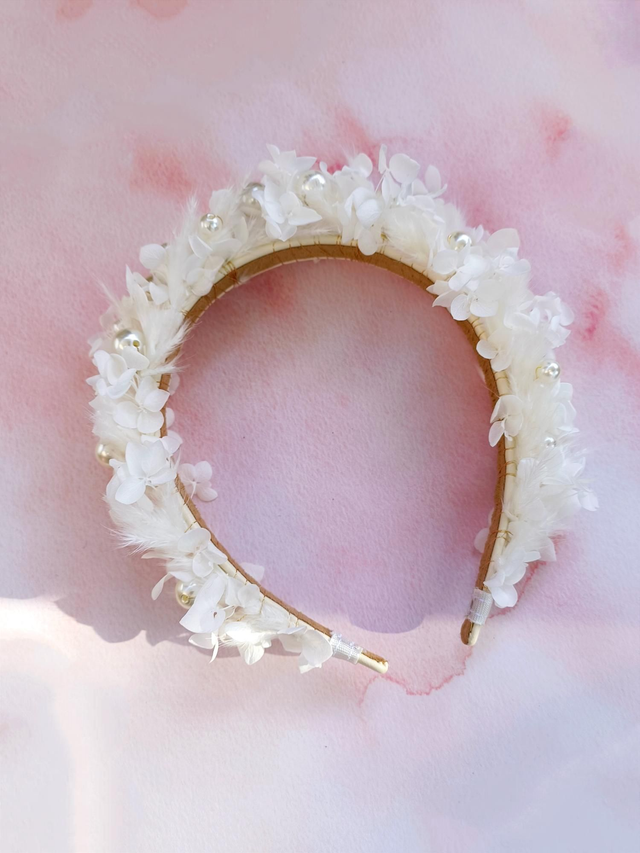 Serre-tête Blanc Mariée 