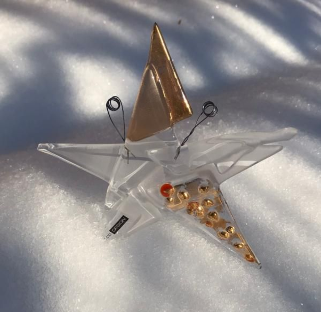 o11 Glas-Stern mit Mosaik Dekor o/ 14,5 cm