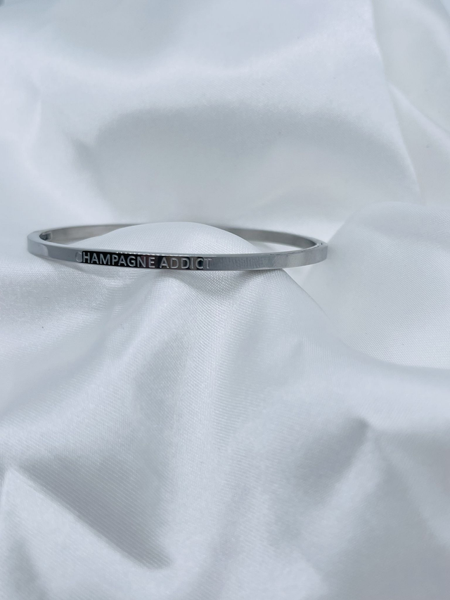 Jonc message “ Champagne addict” 